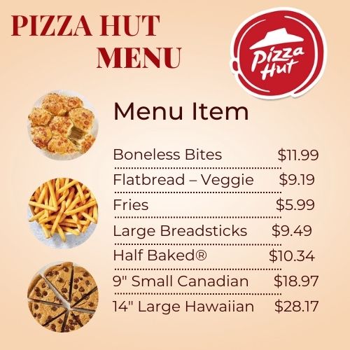 Pizza Hut Menu Canada With Prices