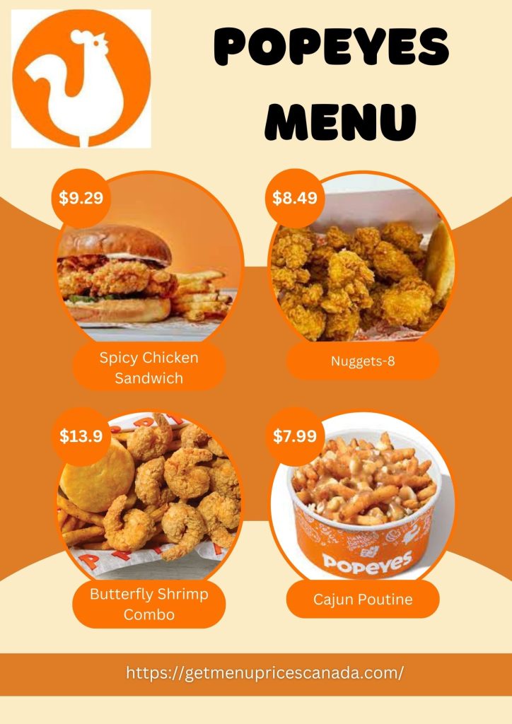 Popeyes Menu & Prices in Canada - 2023