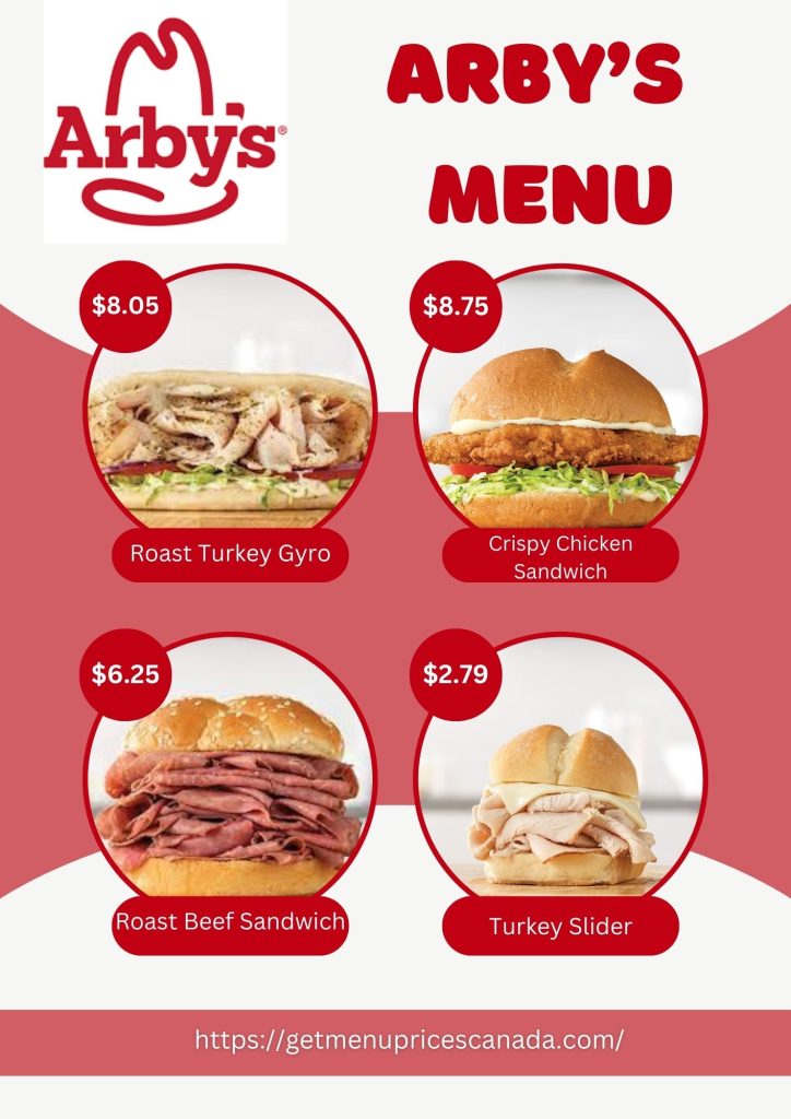 Arby's Menu Canada With Prices - 2024