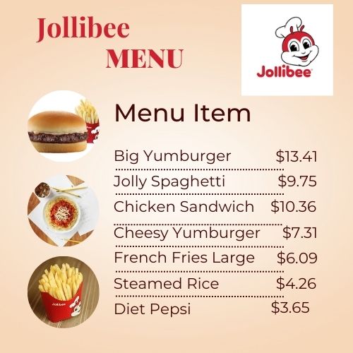 Jollibee Menu In Canada With Prices 2024