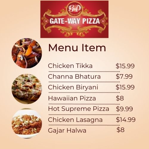 Gateway Pizza Menu In Canada With Prices 2024