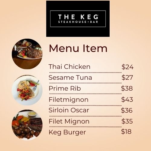 The Keg Menu In Canada With Prices 2024